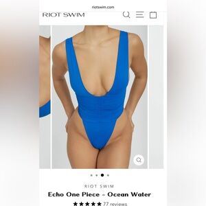 Riot Swim Echo One piece - Ocean Water Small
